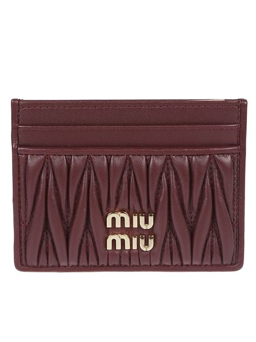 Portacarte in nappa matelassé MIU MIU | 5MC076AFPPF0007